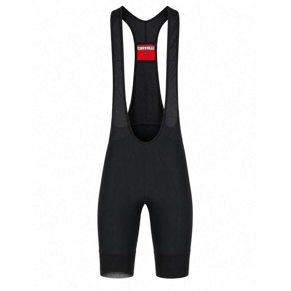 Castelli Mens Cycling Bib Shorts Black Padded Mesh Racerback Size 2XL